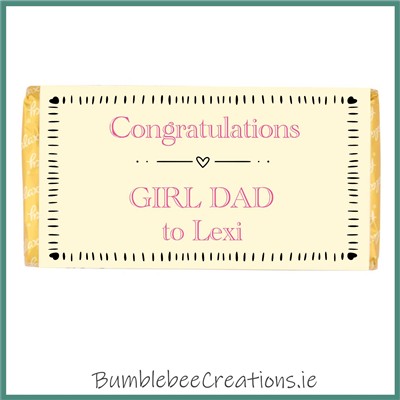 100g Chocolate Bar : Girl Dad